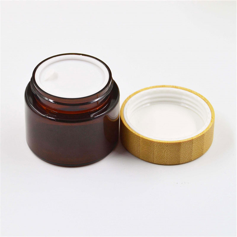 Bamboo cream jar-cosmetic packaging can