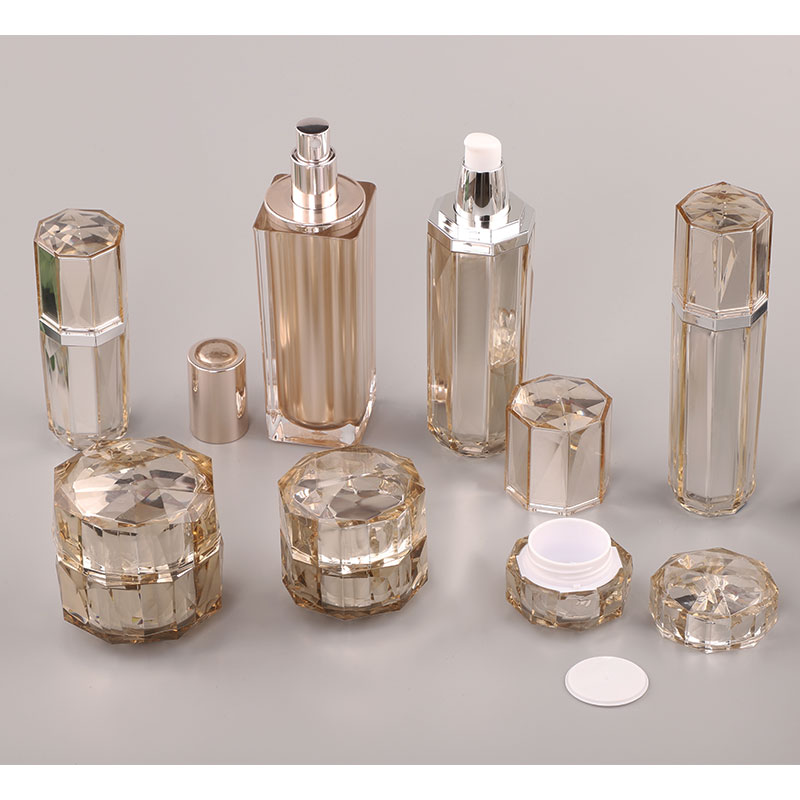 Diamond Luxury Acrylic Cosmetic Bottle Container for skincare