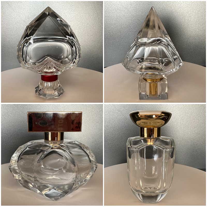 Heart Shape Glass Bottle Cosmetic Container