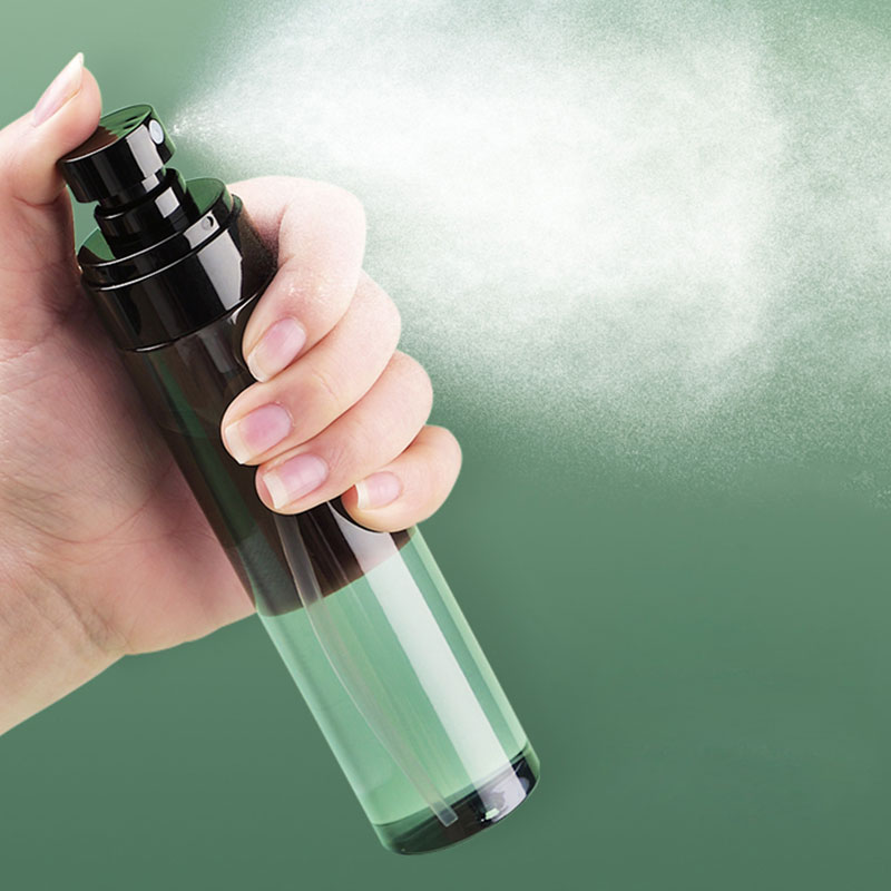 Cylindrical Fine Mist Plastic Sprayer Cosmetic Bottle