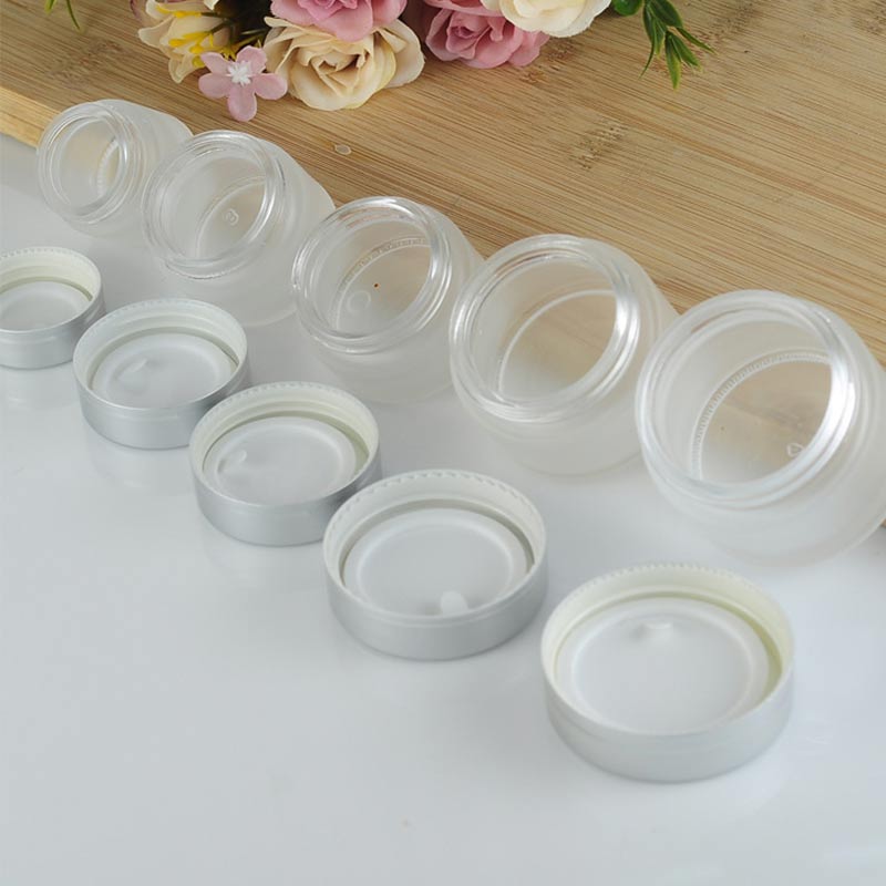Wholesale Frosted Glass Cream Jar, Cosmetic Containers 