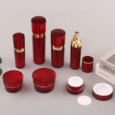 Luxury Cosmetic Packaging Set Acrylic Plastic Bottle And Jar