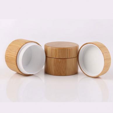Empty Bamboo Eco-Friendly Face Cream Jar