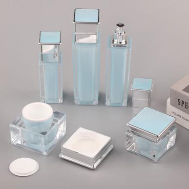 Acrylic Square Plastic Sets Cosmetic Bottles cosmetic packaging set
