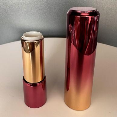 3.5g Gradient Golden Purple Lipstick Tubes Refillable DIY Packaging