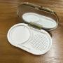 Refillable Golden Oval Compact Powder Container Packaging