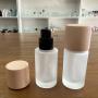 30ml frosted Glass lotion bottle with black plastic lotion pump