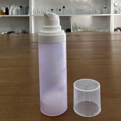 Empty Refillable Frosted Transparent Airless Pump Bottle for Travel Foundation Containers