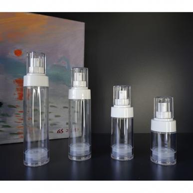 30ml/50ml/80ml/100ml Clear Airless Cosmetic Cream Pump Bottle Refillable Containers