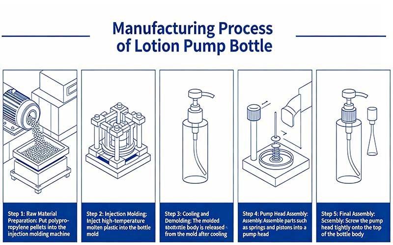 Manufacturing-Process-of-Lotion-Pump-Bottles-1